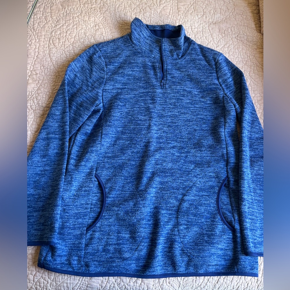 Blue Quarter-Zip Pullover